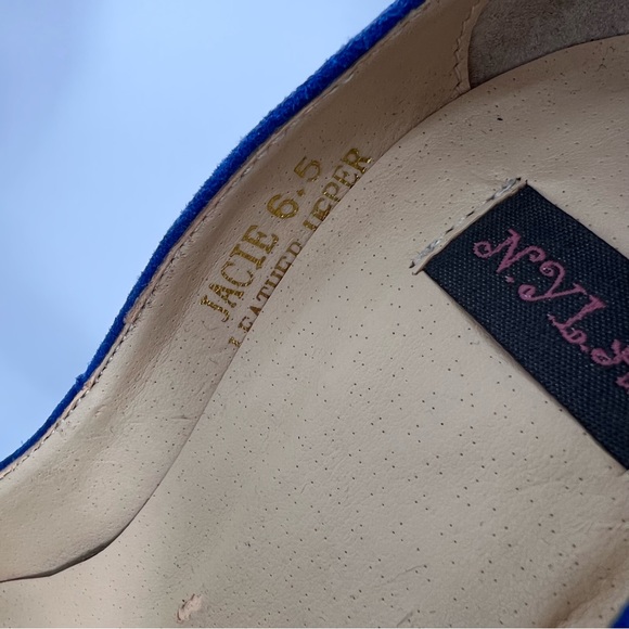 N.Y.L.A blue Jacie shoe high heel size 6.5 leather upper - Picture 10 of 10